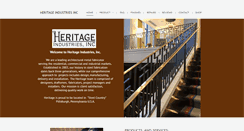 Desktop Screenshot of heritageindustries.net